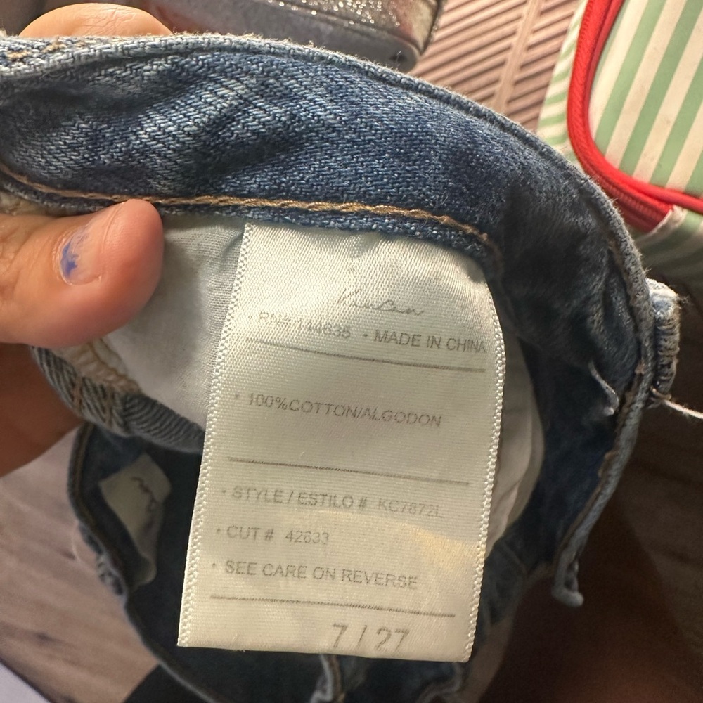 Denim Jeans with White Tag